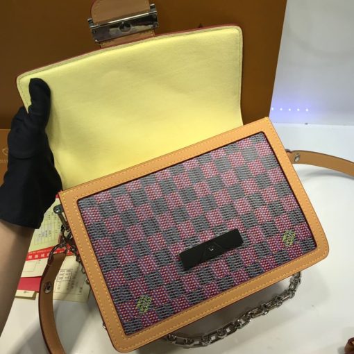 Louis Vuitton Printed Calf Leather Dauphine MM M55452 Pink - Image 8
