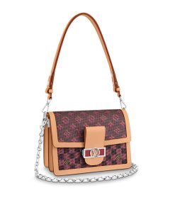Louis Vuitton Printed Calf Leather Dauphine MM M55452 Pink