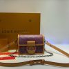 Louis Vuitton Printed Calf Leather Mini Dauphine M55454 Pink
