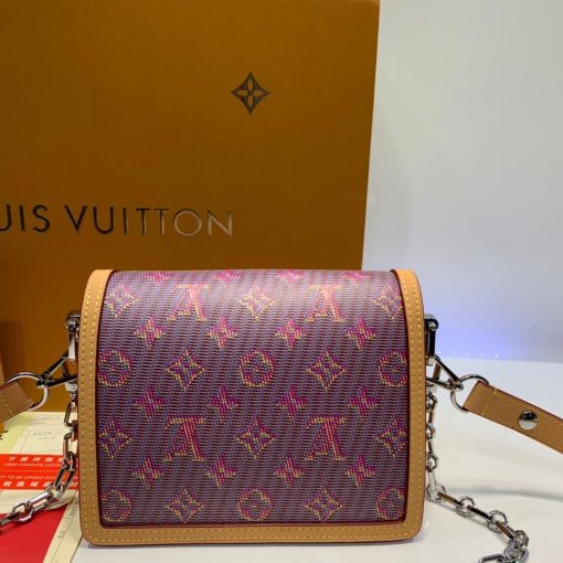 Louis Vuitton Printed Calf Leather Mini Dauphine M55454 Pink - Image 5