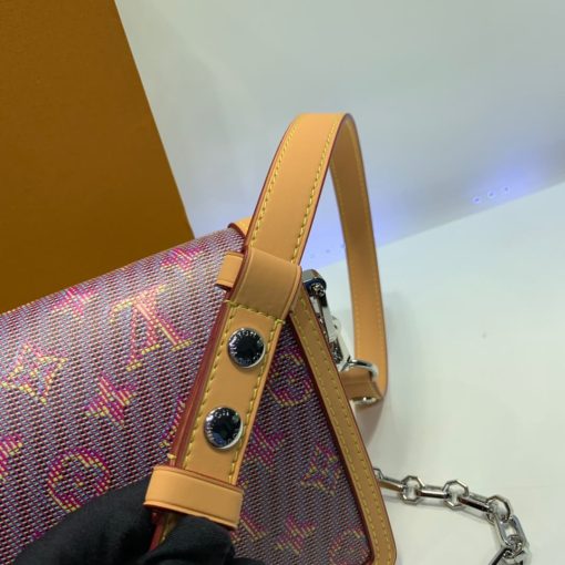 Louis Vuitton Printed Calf Leather Mini Dauphine M55454 Pink - Image 6