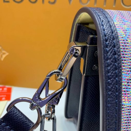 Louis Vuitton Printed Calf Leather Mini Dauphine M55454 Blue - Image 7