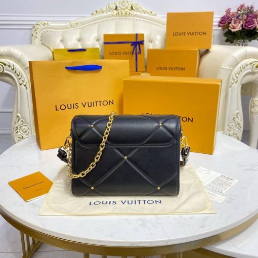 Louis Vuitton Sheepskin Leather Twist MM M59029 Black - Image 6