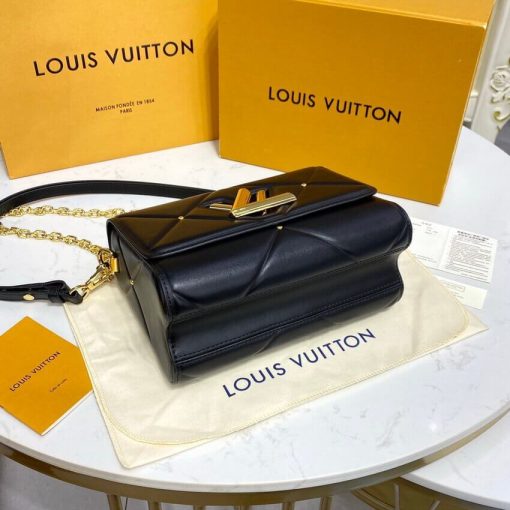 Louis Vuitton Sheepskin Leather Twist MM M59029 Black - Image 7