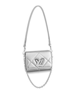 Louis Vuitton Sheepskin Leather Twist PM M59031 Argent