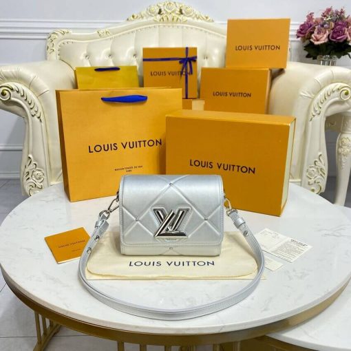 Louis Vuitton Sheepskin Leather Twist PM M59031 Argent - Image 4