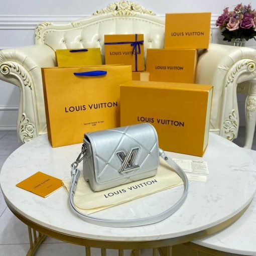 Louis Vuitton Sheepskin Leather Twist PM M59031 Argent - Image 5