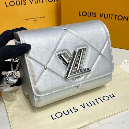 Louis Vuitton Sheepskin Leather Twist PM M59031 Argent - Image 8