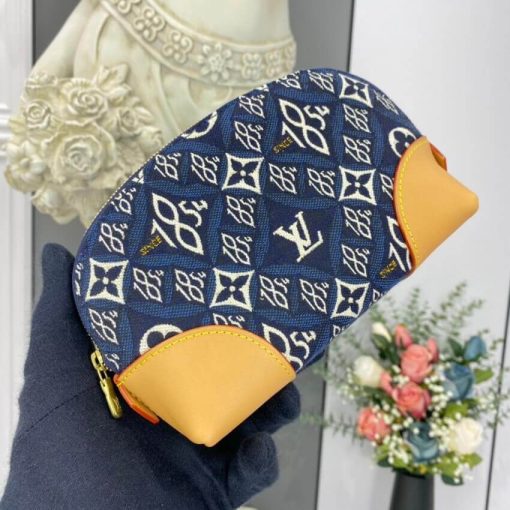 Louis Vuitton Since 1854 Cosmetic Pouch PM M80307 M80076 Blue - Image 3