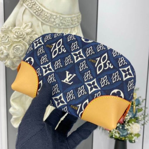 Louis Vuitton Since 1854 Cosmetic Pouch PM M80307 M80076 Blue - Image 4
