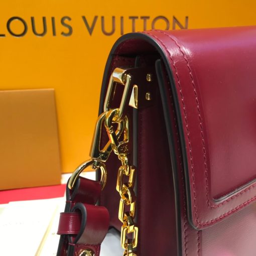 Louis Vuitton Smooth Calfskin Leather Dauphine MM M55735 M55821 Burgundy - Image 5