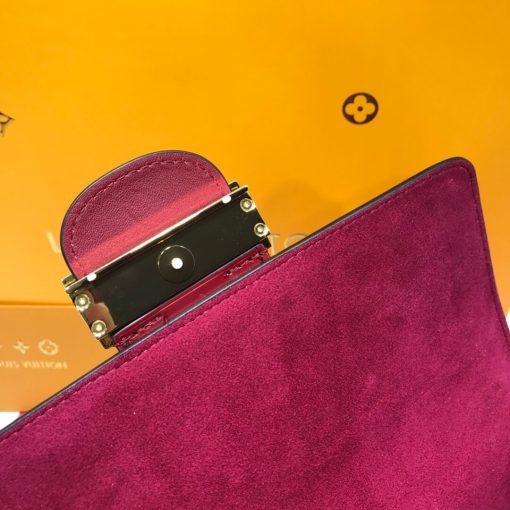 Louis Vuitton Smooth Calfskin Leather Dauphine MM M55735 M55821 Burgundy - Image 8