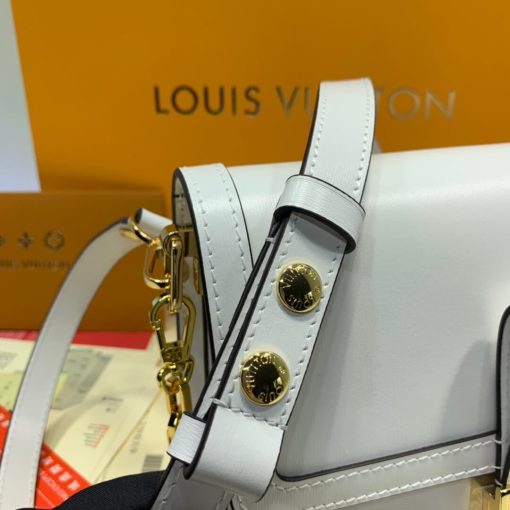 Louis Vuitton Smooth Calfskin Leather Dauphine MM M55735 M55821 Burgundy - Image 14