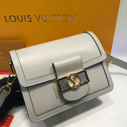 Louis Vuitton Smooth Calfskin Leather Mini Dauphine M55836 M55837 Grey - Image 2