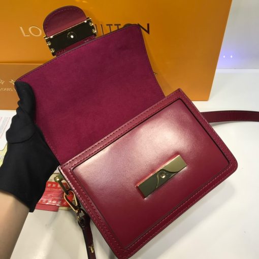 Louis Vuitton Smooth Calfskin Leather Mini Dauphine M55836 M55837 Burgundy - Image 6