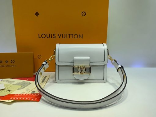Louis Vuitton Smooth Calfskin Leather Mini Dauphine M55836 M55837 Burgundy - Image 11
