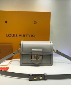 Louis Vuitton Smooth Calfskin Leather Mini Dauphine M55836 M55837 Grey