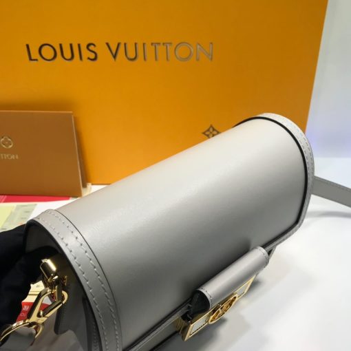 Louis Vuitton Smooth Calfskin Leather Mini Dauphine M55836 M55837 Grey - Image 4