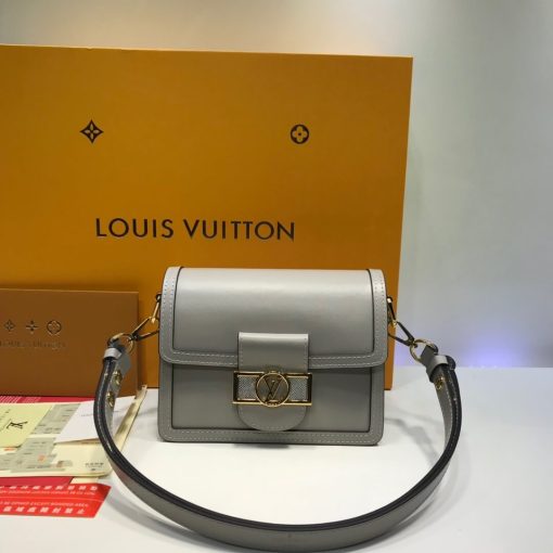 Louis Vuitton Smooth Calfskin Leather Mini Dauphine M55836 M55837 Grey - Image 6