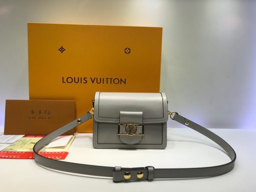 Louis Vuitton Smooth Calfskin Leather Mini Dauphine M55836 M55837 Grey