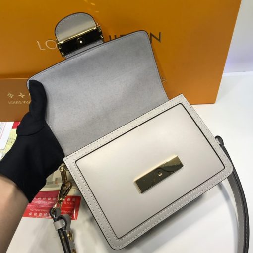 Louis Vuitton Smooth Calfskin Leather Mini Dauphine M55836 M55837 Grey - Image 7