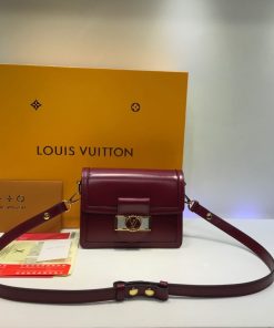 Louis Vuitton Smooth Calfskin Leather Mini Dauphine M55836 M55837 Burgundy