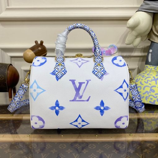 Louis Vuitton Speedy Bandouliere 25 M23073 M22987 Blue - Image 2