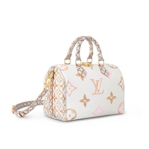 Louis Vuitton Speedy Bandouliere 25 M23073 M22987 Beige