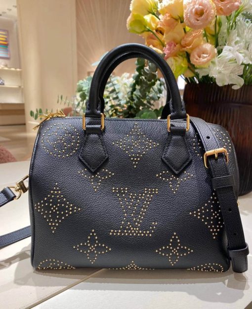 Louis Vuitton Speedy Bandouliere 25 M46736 Black Monogram Empreinte With Studs - Image 2