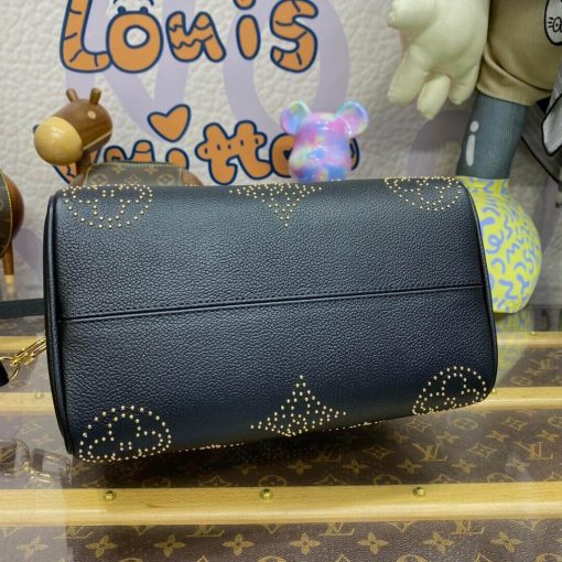 Louis Vuitton Speedy Bandouliere 25 M46736 Black Monogram Empreinte With Studs - Image 6