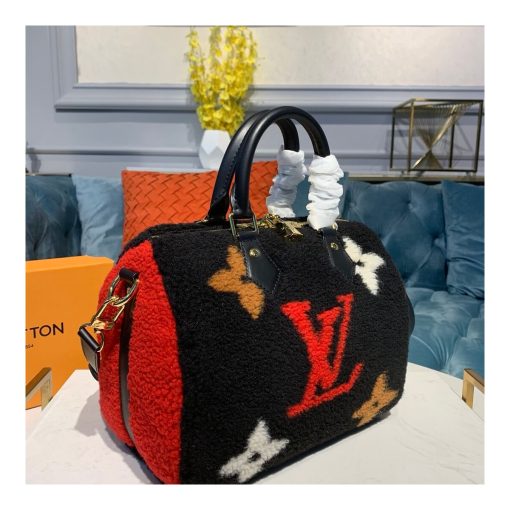 Louis Vuitton Speedy Bandouliere 25 M55422 M55423 Black - Image 3