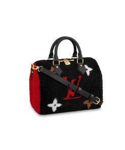 Louis Vuitton Speedy Bandouliere 25 M55422 M55423 Black