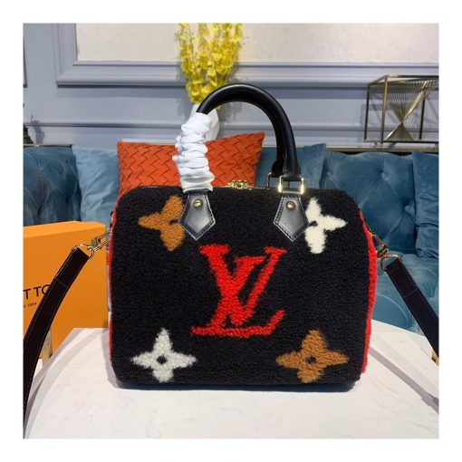 Louis Vuitton Speedy Bandouliere 25 M55422 M55423 Black - Image 4