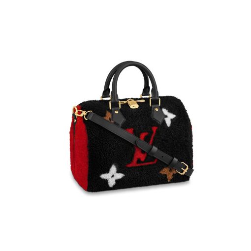 Louis Vuitton Speedy Bandouliere 25 M55422 M55423 Black
