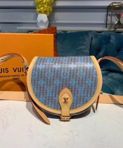 Louis Vuitton Tambourin Handbag M55460 Light Blue
