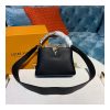 Louis Vuitton Taurillon And Python Leather Capucines Mini N97075 Black