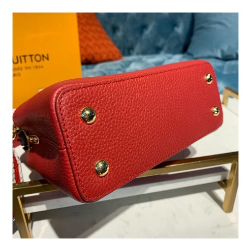 Louis Vuitton Taurillon And Python Leather Capucines Mini N97075 Red - Image 8
