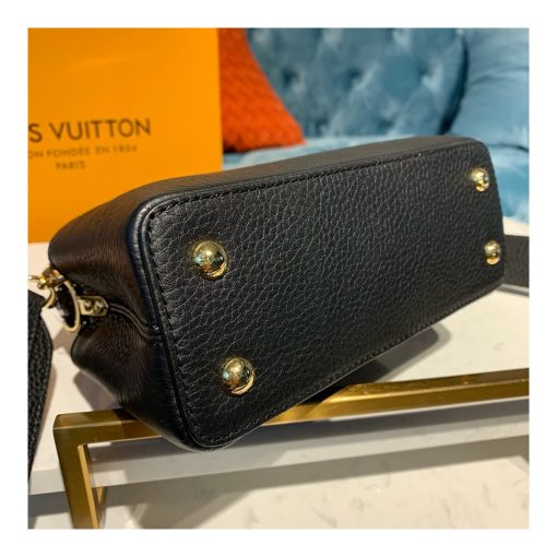 Louis Vuitton Taurillon And Python Leather Capucines Mini N97075 Black - Image 8