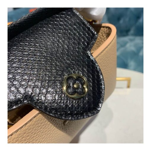 Louis Vuitton Taurillon And Python Leather Capucines Mini N97075 Beige - Image 7