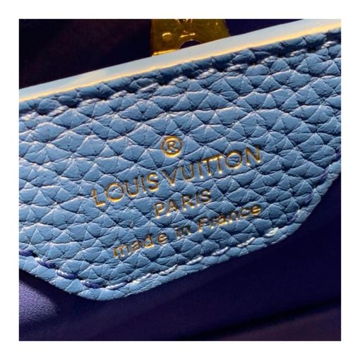 Louis Vuitton Taurillon and Python-skin Capucines BB N98387 N97980 Blue - Image 17