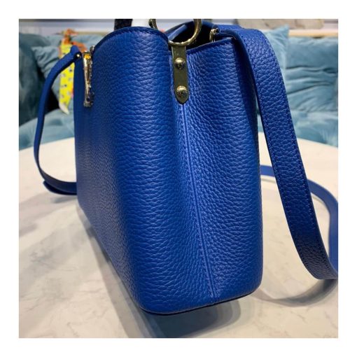Louis Vuitton Taurillon and Python-skin Capucines BB N98387 N97980 Blue - Image 7