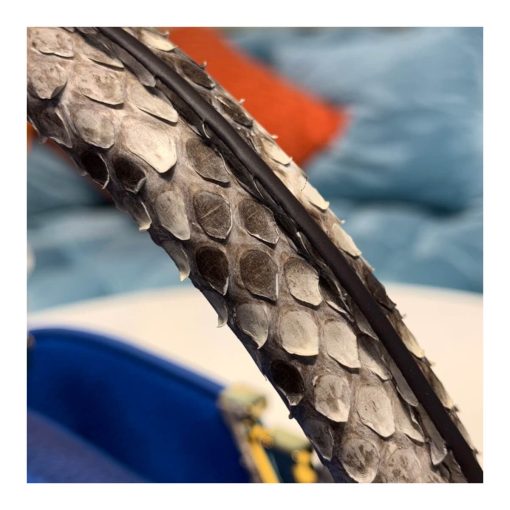Louis Vuitton Taurillon and Python-skin Capucines BB N98387 N97980 Blue - Image 9