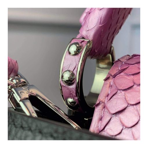 Louis Vuitton Taurillon Leather and Ayers Snakeskin Capucines Mini M55914 - Image 13