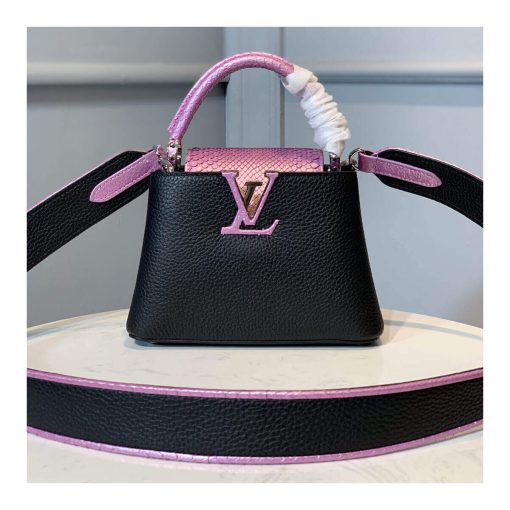 Louis Vuitton Taurillon Leather and Ayers Snakeskin Capucines Mini M55914 - Image 3