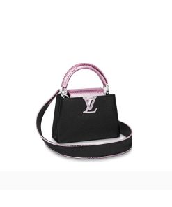 Louis Vuitton Taurillon Leather and Ayers Snakeskin Capucines Mini M55914