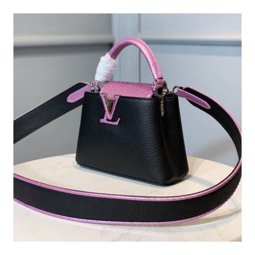 Louis Vuitton Taurillon Leather and Ayers Snakeskin Capucines Mini M55914 - Image 4