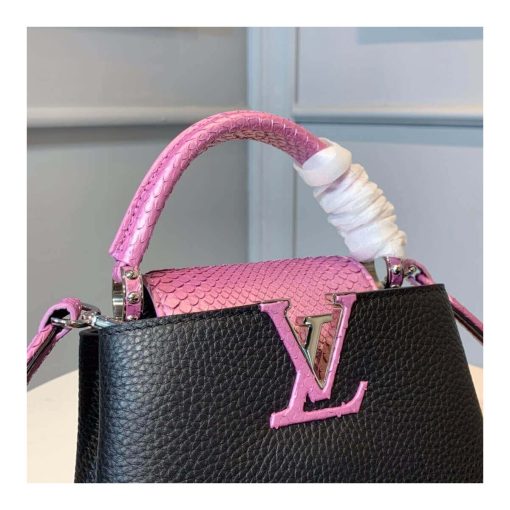 Louis Vuitton Taurillon Leather and Ayers Snakeskin Capucines Mini M55914 - Image 5