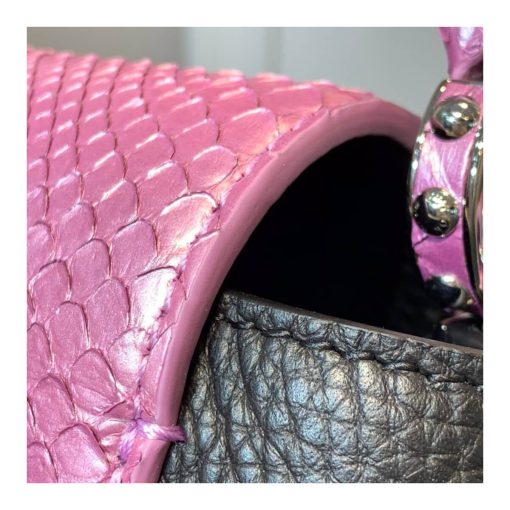 Louis Vuitton Taurillon Leather and Ayers Snakeskin Capucines Mini M55914 - Image 8