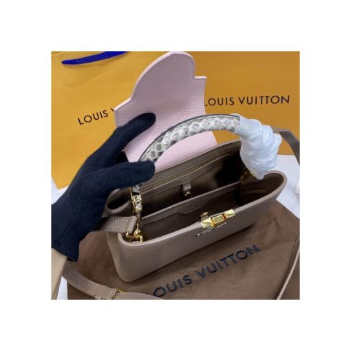 Louis Vuitton Taurillon Leather and Python Capucines BB M57539 - Image 13