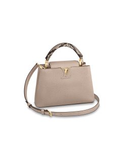 Louis Vuitton Taurillon Leather And Python Capucines BB N92039 Grey